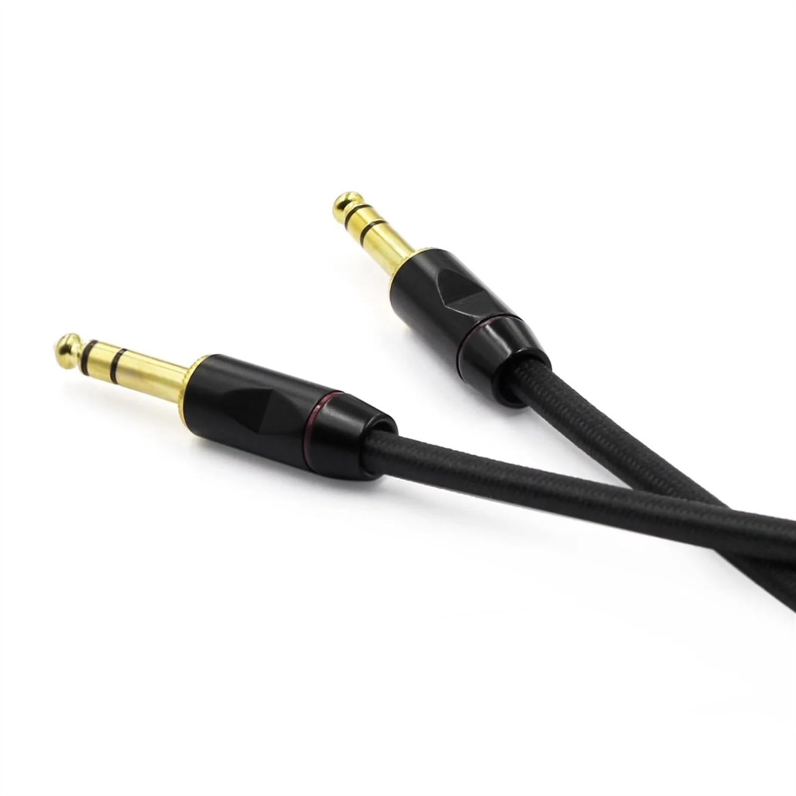 Cavo Audio Jack da 6,5 ​​mm Cavo per Chitarra Bilanciato Maschio-Maschio Intrecciato in Cotone per Amplificatore Mixer Cavo Audio per Strumento Chitarra