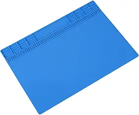 Tapete Antiestático ESD Seguro Para Eletrônicos, Tapete De Reparo De Solda De Silicone 500 ℃ Plataforma De Manutenção Resistente Ao Calor Para Telefone, Almofada, Laptop, Computador, 13,8 X 9,8(03)
