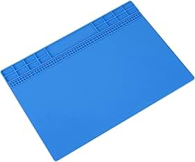 Tapete Antiestático ESD Seguro Para Eletrônicos, Tapete De Reparo De Solda De Silicone 500 ℃ Plataforma De Manutenção Resistente Ao Calor Para Telefone, Almofada, Laptop, Computador, 13,8 X 9,8(03)