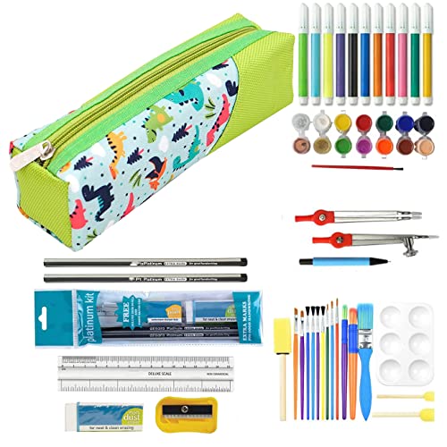 Image of TULMAN Polyester Multipurpose Pencil Pouch Kids Birthday Party Return Gifts to Carry Pencil Pens in Stationery Pouch with Zip Lock Accessories for Boys /Girls /Children (6 Pack) - Multicolor