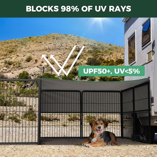 Image of FXW Instant Dog Playpen with Sun Shade, RV Camping, 32 inch H, 16 Panels