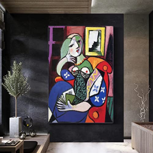 Picasso toile sur peintures mur art salon moderne sans cadre 50x70