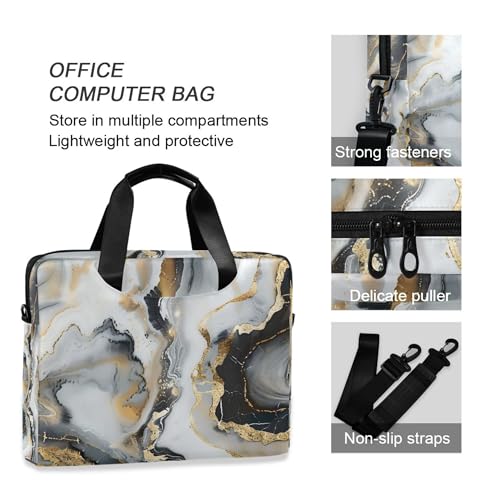 Maletín para portátil ALAZA Marble Black & Gold 13-15.6" miniatura 5