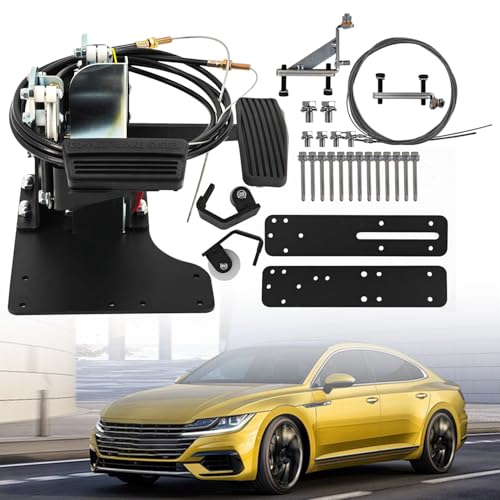 Yainetan Right Hand Drive Conversion Kit - Gas and Brake Dual Pedal for Passenger Side Driving School Postal Carrier Right Side Drive Universal Dual Control Pedal ACAR-B7D ACARB7D
