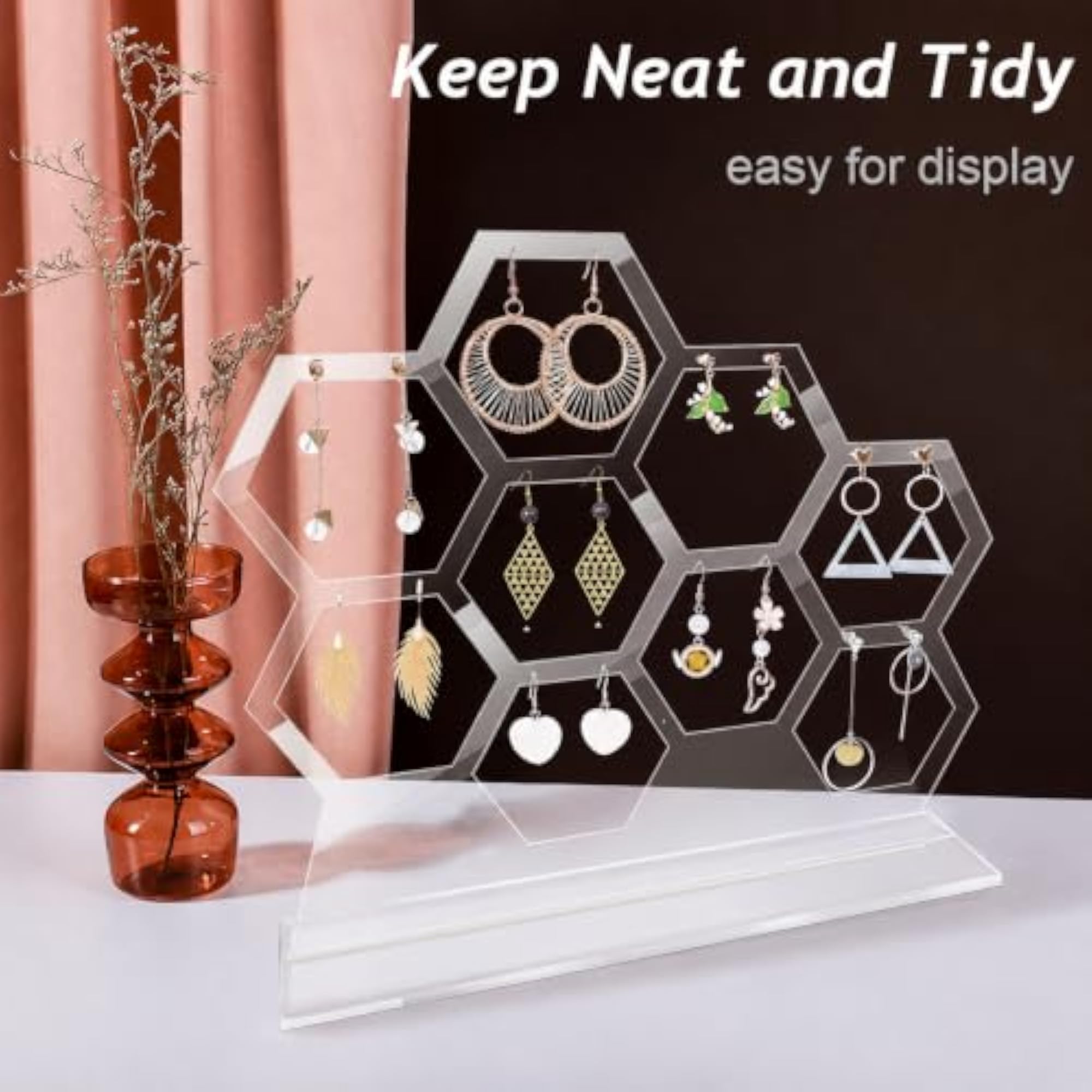 Acrylic Earring Organizer Display Stand for Earrings