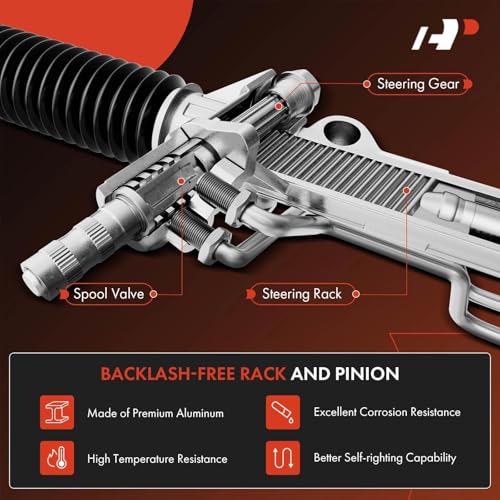 A-Premium - Hydraulic Power Steering Rack and Pinion Compatible with Kia Sorento 2003 2004 2005 2006 3.5L by A-premium - Image 5