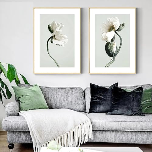 Impression sur toile style simple affiches d'art mural fleurs moderne