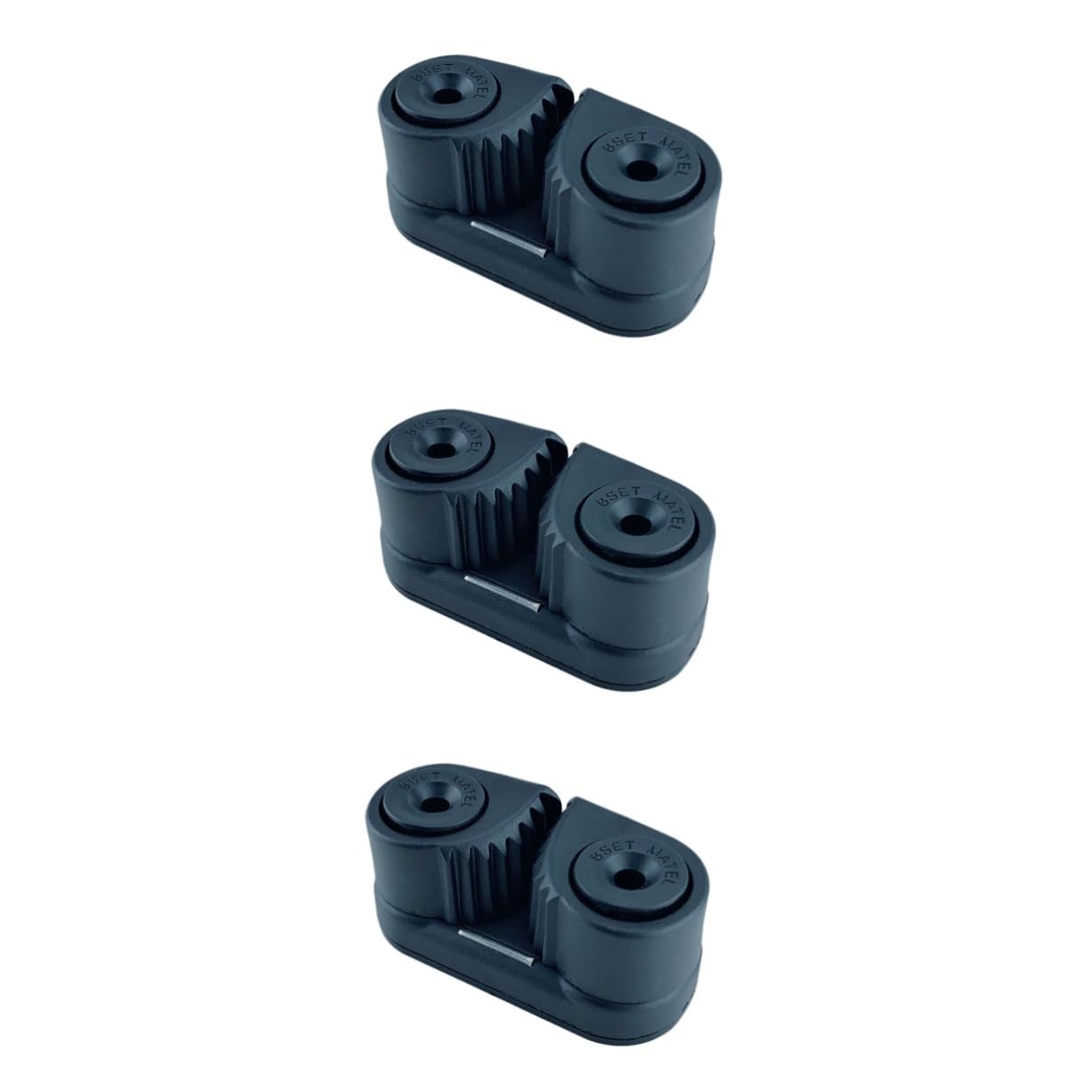 SUPVOX 3 Pcs Mini Rope Cleats Black Nylon Cam Cleat Clamp for Gym Cable Kayak Sailboat Boat Fitness Equipment