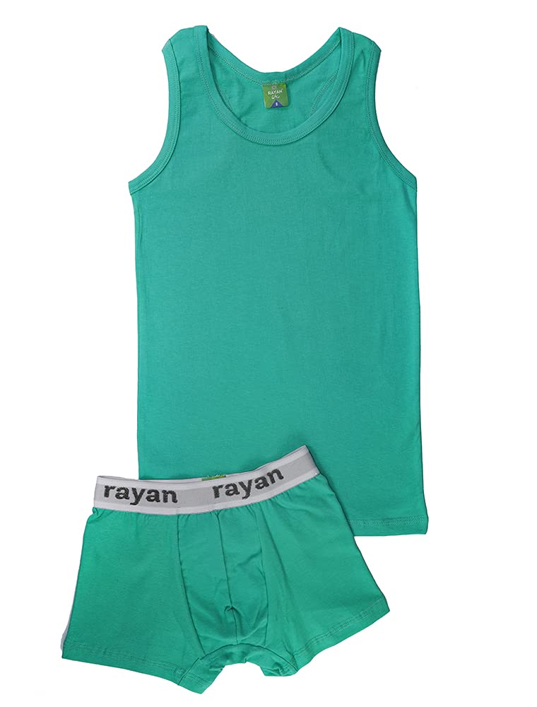 RayanBoys/Kids Undershirt and Boxer underwear boy set (RED, 11-12 Years)