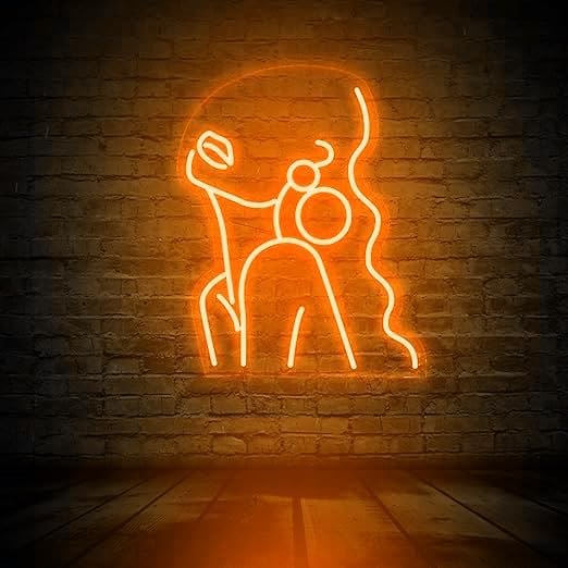 Neon Lights, Girls' neon lights,Neon Sexy Woman Sign,Woman Neon Sign,Neon Sign for Wall Decor,for Home Bedroom Pub Bar Party Decoration (45CM*35CM, Purple)