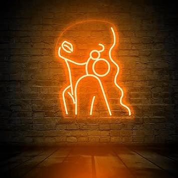 Neon Lights, Girls neon lights,Neon Sexy Woman Sign,Woman Neon Sign,Neon Sign for Wall Decor,for Home Bedroom Pub Bar Party Decoration 50CM*40CM, Orange