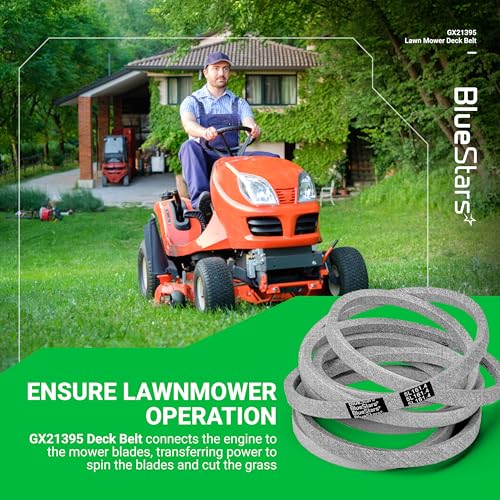 Image of BlueStars GX21395 Mower Deck Belt | Aramid Cord | 161.4 inch x 5 /8 inch | Deck Belt for John Deere 54 inch Deck E180 D170 LA150 LA175 G110 S180 190C LA150 Mowers