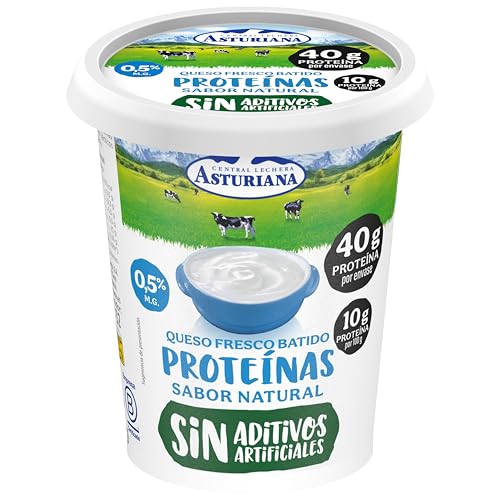 Central Lechera Asturiana Queso Fresco Batido Proteína Natural 400 g