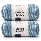Caron Jumbo przędza z piany morskiej - 2 opakowania 340 g/12 uncji - 100% akryl - #4 czesankowa (średnia) - 590 jardów - dziewiarstwo/szydełkowanie