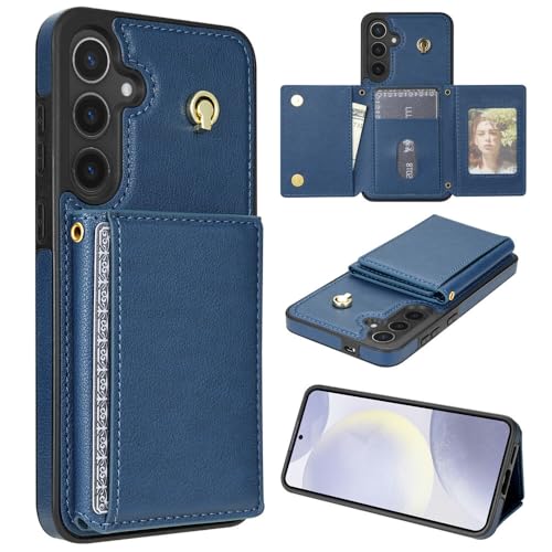 Housse Galaxy S24 Ultra Bleu Protection Cuir Silicone pour Rangement et Voyage
