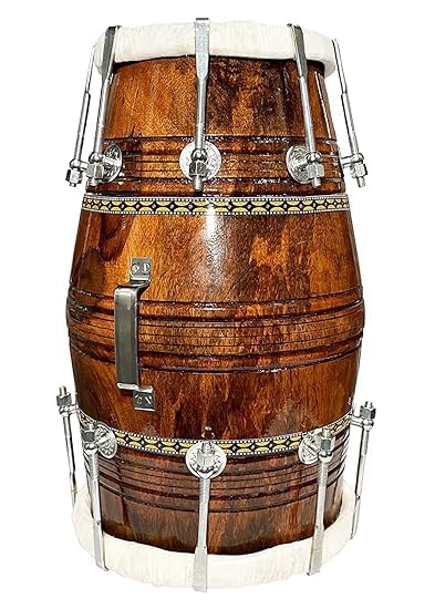 Dholak Écrous de tambour en bois pour instrument de musique folk indien Taille du boulon 45,7 cm