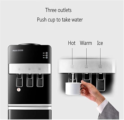 Miniatura 3 de Dispensador de agua vertical mejorado con carga superior, agua fría caliente, dispensador de agua, diseño ultradelgado, capacidad para botellas de 3