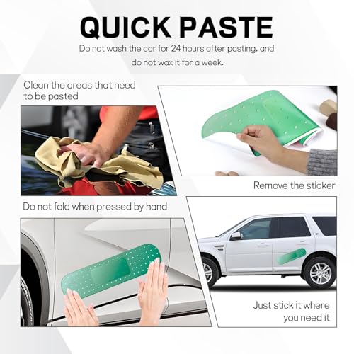 Image of Giant Car Bumper Sticker, Car Bandaid Decal, Bandage Sticker for Car, Large Funny Bandage Vinyl Automotive Decal, Band-Aid Sticker Universal for Vehicle Bumper Window (Green)