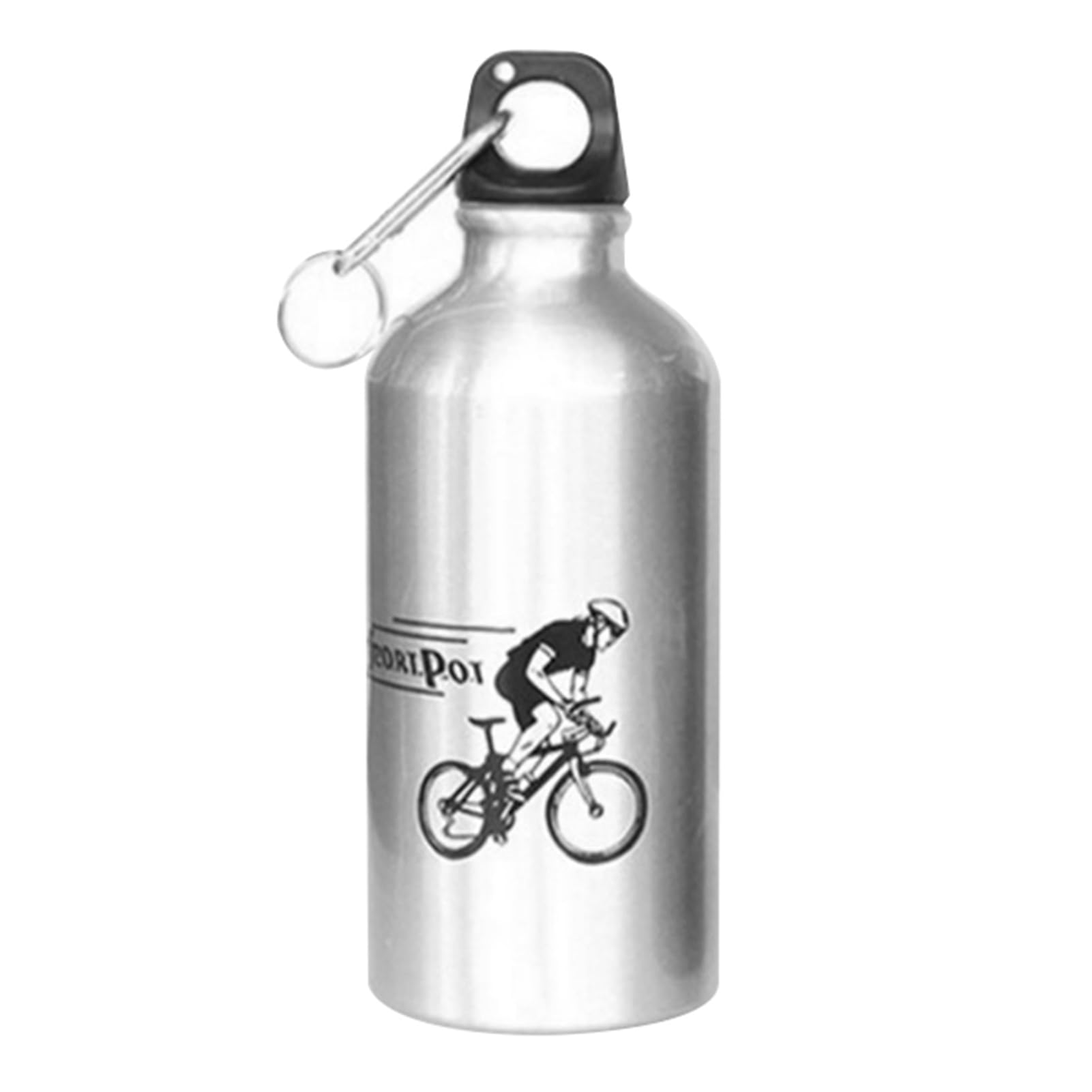 Ulafbwur Silver Aluminium Alloy 500Ml Outdoor Sports Cycling Portable Aluminium Alloy Drink Water Bottle Cup