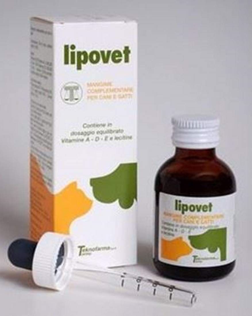 Integratore Alimentare Premiscela Per Cani E Gatti Lipovet 50 Ml