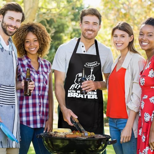 MOKIDO Star Wars Schürze, 95cm Große Männer Schürze mit 2 Taschen, Lustige Neuheit Kochen Grillen BBQ Schürzen, Grillschürze für Männer, Wasserdicht Küchenschürze für Kochen Backen Grillen