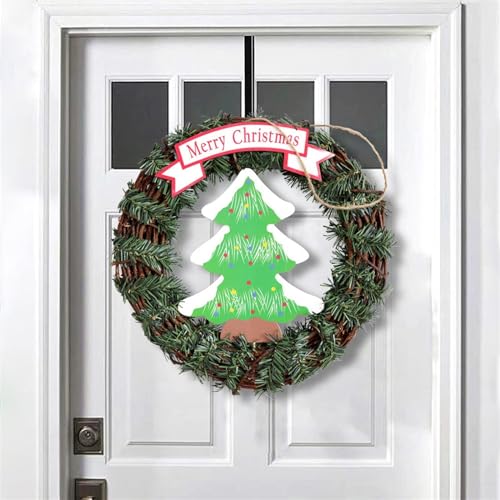 2 couronnes de Noël pour décoration extérieure festive de modèle C
