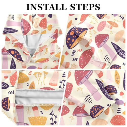 KLL Mushroom Doodle Boys And Girls Sweatshirts Sweater Crewneck Hooded Pullover Shirts with Kangaroo Pocket3