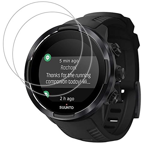 UPONEW For Watch SUUNTO 9 Tempered Glass Screen Protector - [2 PACK] Full Coverage HD Clear Anti-Bubble Anti-Scratch for Clear Film Tempered Glass Screen Protector for Watch SUUNTO 9 Cover