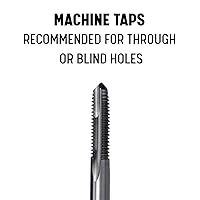 Vista 3 de Drill America - DWT57009 0-80 Grifo de acero de alta velocidad de 2 flautas con punta en espiral, serie DWT