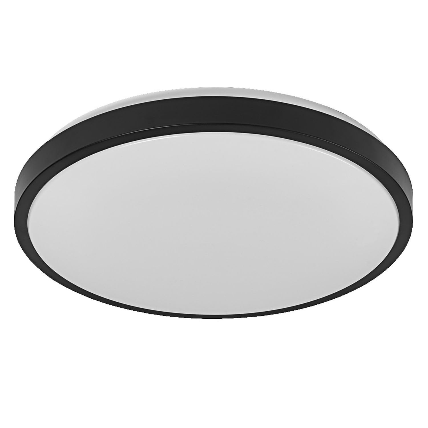 Licht-Erlebnisse LED Deckenlampe Metall Schwarz 3000 K modern gemütlich Schlafzimmer Esszimmer Flur Treppenhaus Büro Küche Ø39.5 cm Deckenleuchte Wohnzimmer
