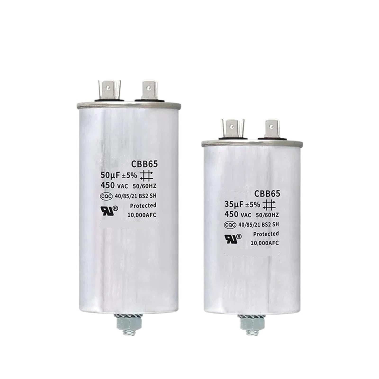 1 Condensador de Aire Acondicionado CBB65 con Tornillo (Parte Inferior, 5 UF, 10 UF, 15 UF, 20 UF, 25 UF, 30 UF, 35 UF, 40 UF, 50 UF, 60 UF, 70 UF, 80 UF, 100 UF, 450 V)(CBB65 8UF)