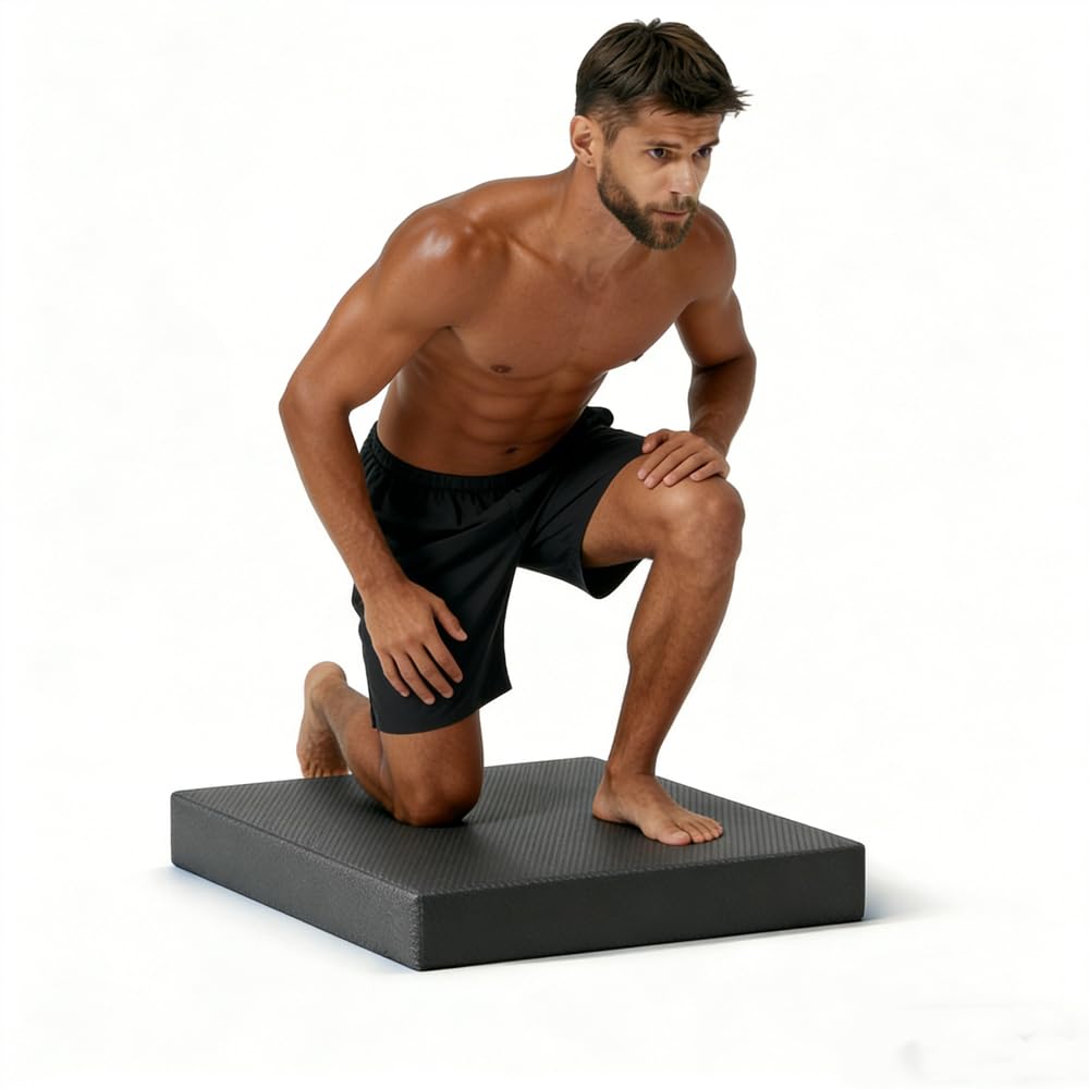 Cuscinetto per equilibrio ad alta densità, extra large, per fisioterapia, in schiuma TPU, per riabilitazione, stabilità, esercizi di ginocchio e caviglia