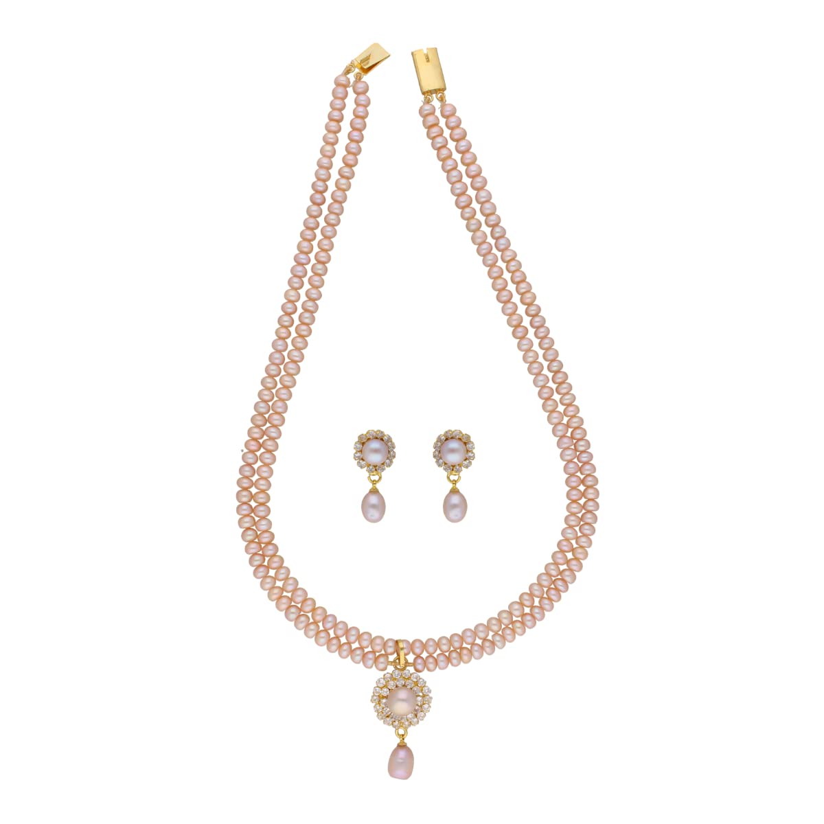 Sri Jagdamba Pearls Dealer Sri Jagdamba Pearls Siddhi 2 Lines Button Pearl Set for Women | Necklace to Gift Women & Girls| With Certificate of Authenticity AAA Quality (B09SPW25NL) Amazon Price History, Amazon Price Tracker