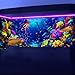 Dtekoj 72X24IN Blacklight Ocean HD 3D Black Light Aquarium Background UV Reactive Octopus Background Terrarium Background with 10 EVA Double-Sided Tape with 10 EVA Double-Sided Tape