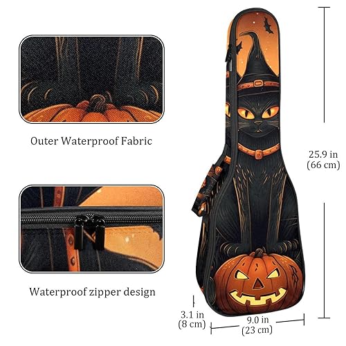 Waterproof Oxford Cloth Ukulele Bag Fairy with Bird and Flower Durable & Stylish Ukulele Case with Storage Halloween Cat - Les Beatles, Paul McCartney, John Lennon, RIngo Starr, George Harrison Waterproof Oxford Cloth Ukulele Bag Fairy with Bird and Flower Durable & Stylish Ukulele Case with Storage Halloween Cat – Image 5