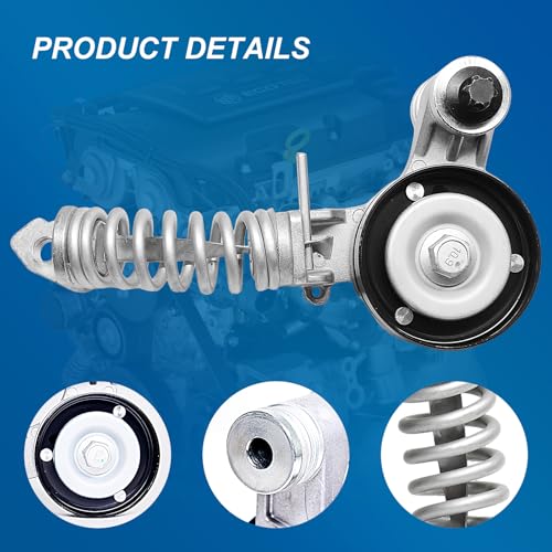 Image of Drive Belt Tensioner Assembly Replacement Fits Chevy Cruze 2011-2016, Sonic 2012-2020, Trax 2015-2021, Buick Encore 2013-2021, 1.4L L4, Serpentine Belt Tensioner Replace# 25195388 38344 89637