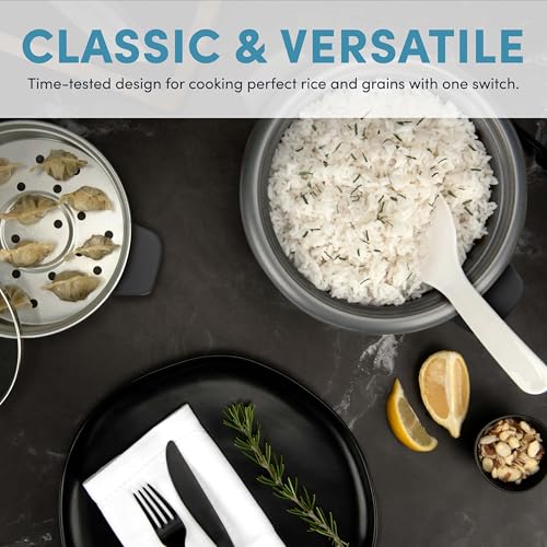 Aroma Housewares ARC-363-1NGB 3 Uncooked/6 Cups Cooked Rice Cooker, Steamer, Multicooker, 2-6 cups, Black - Image 3