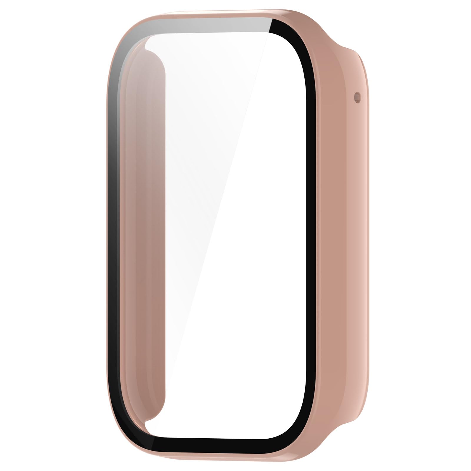 Protector Xiaomi Band 8 GEJEFA Funda Para Xiaomi Smart Band 8/Mi Band 8 + Cristal Templado, PC Case Y Integrados Vidrio Protector De Pantalla Para Xiaomi Mi Band 8, Negro + Transparente