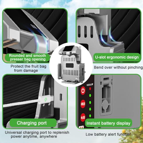 Máquina de ensacado de frutas eléctrica con 3 velocidades para bolsas de hasta 17x21 cm 8