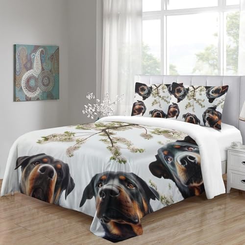 Housse de couette 3D chien Rowena anti-transpiration 260x220 - 5
