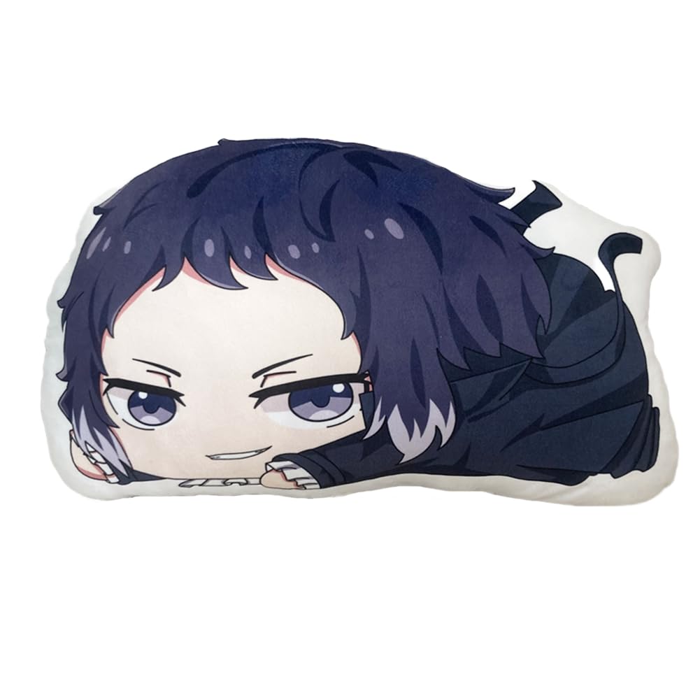 Xinchangda Bungo Stray Dogs Pillow, Anime Dazai Osamu/Nakahara Chuuya/Ranpo Edogawa Plush Pillow Cute Stuffed Nakajima Atsushi Anime Plushies