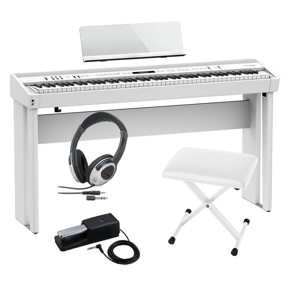 Amazon | Roland FP-90X WH 電子ピアノ 88鍵盤 専用スタンド・Xイス