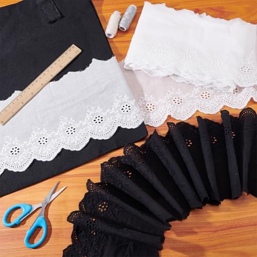 Ruban de dentelle coton bicolore pour loisirs créatifs et DIY
