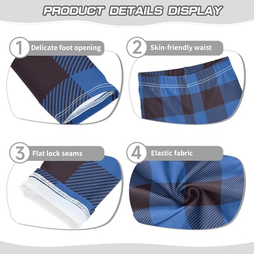 Black Blue Plaid Shorts for Teen Girls Cotton Cartwheel Shorts Lounge Pants for Performance3