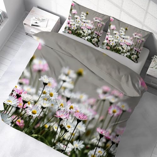 Housse de Couette 90x190 Rose en Microfibre Infroissable à Fermeture Éclair - 4