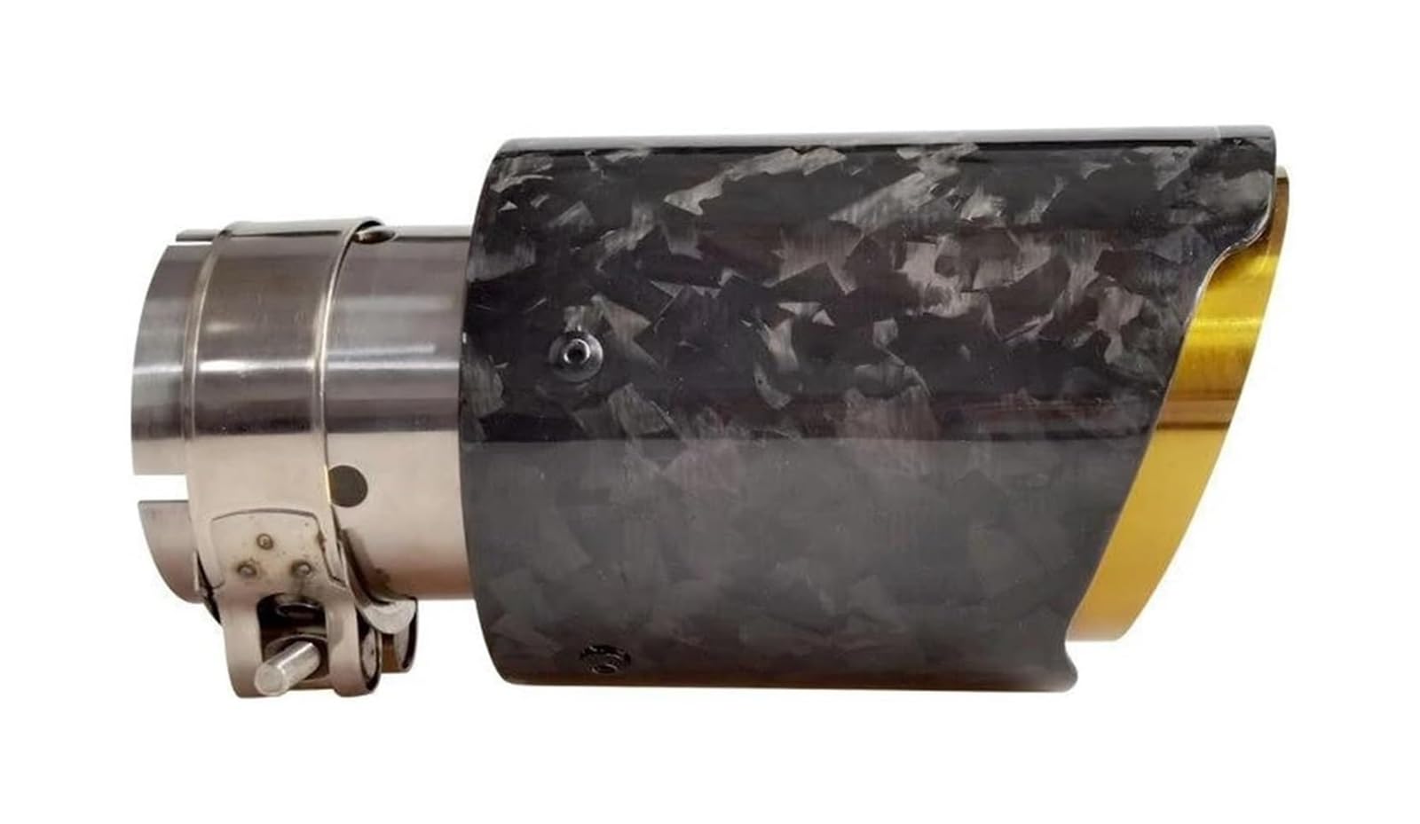 Tubo Escape Coche Punta Silenciador Universal Acero Negro Borde Recto Dorado Silbato Coche Escape Tubo Silenciador(In 63mm Out 89mm)