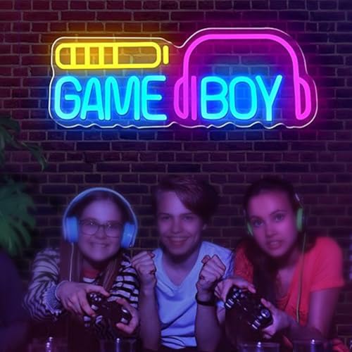 Image of LED Game Sign Game Zone Neon Signs Gaming Room Wall Art Decor Man Cave Lights Signs Gamer Home Bedroom Decoration USB Powered Brightness Adjustable