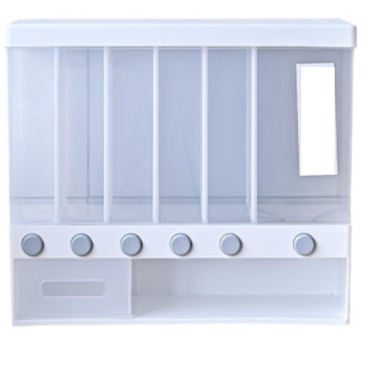 CVdrtyED Dry Food Cereal Dispenser 6 Grids Wall Mount Rice Dispenser Cereal Dry Food Container Grain For Bean Pantry Rice Container