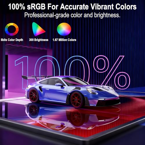 Image of IBW 15.6 inch 2.8K 100Hz Portable Monitor Touchscreen, QHD 2880x1620 IPS Gaming Display, 300 Nits 100% sRGB HDR FreeSync, USB-C HDMI External Second Screen for Laptop PC Phone Switch PS5