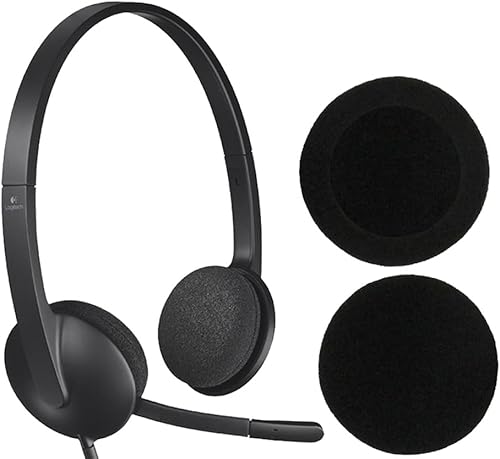 Miniatura 6 de 4 pares de almohadillas de espuma de repuesto (2.4 pulgadas) compatibles con Logitech H600 H330 H340 y Sony MDR-G45LP MDR-G55LP MDR-G410LP